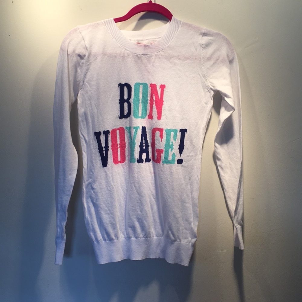 Bon voyage! White sweater